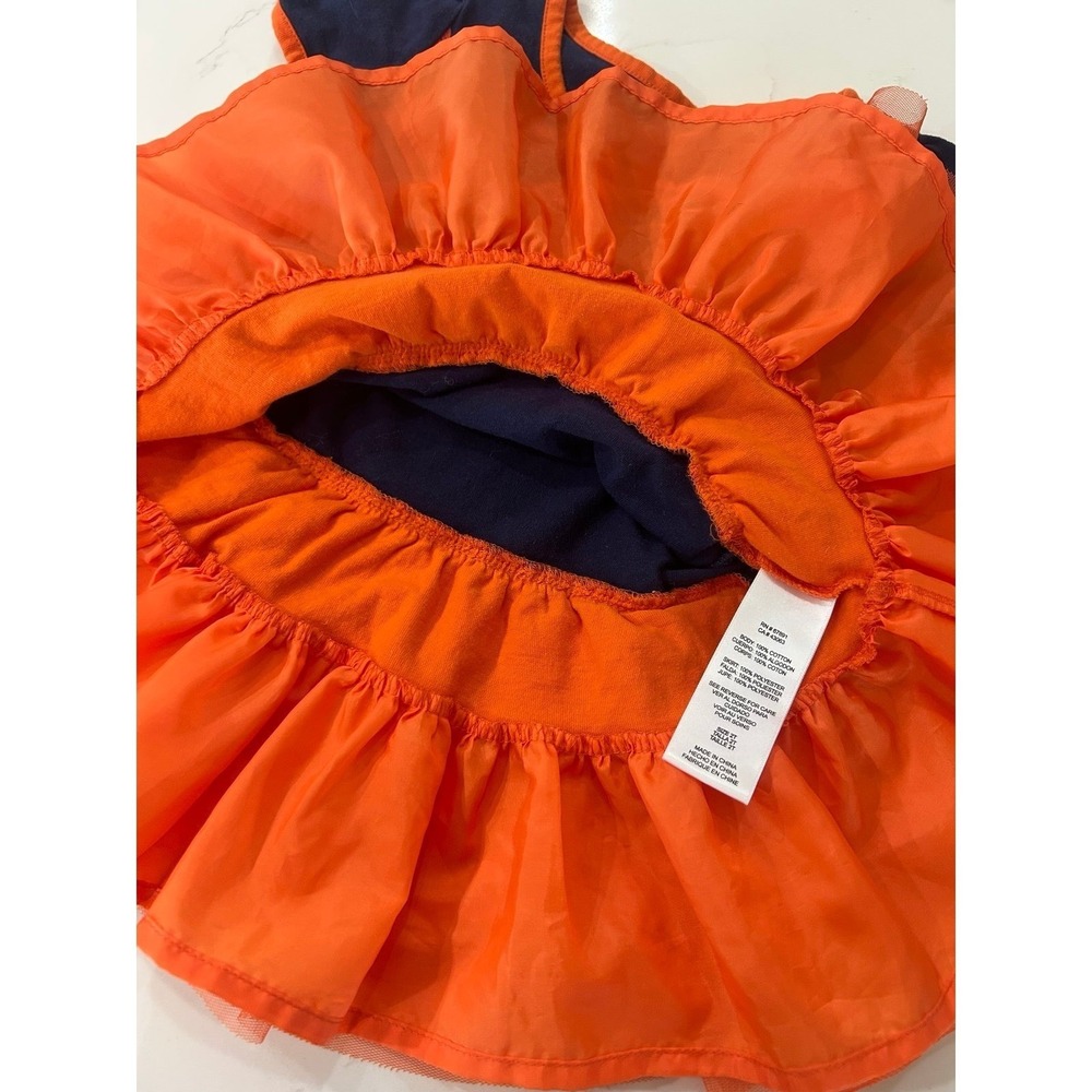 Toddler Girl Denver Broncos NFL Football Dress Navy & Orange 2T - Picture 4 of 4
